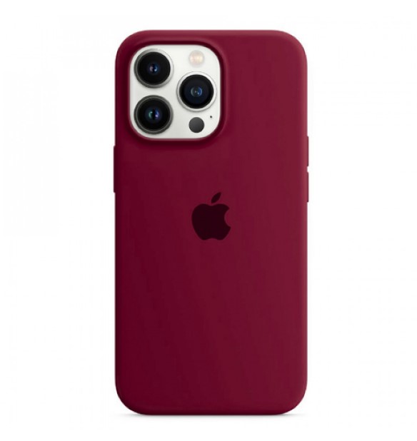 Silicone Case Full Protective (AA) для iPhone 15 Pro Max (Marsala)-0